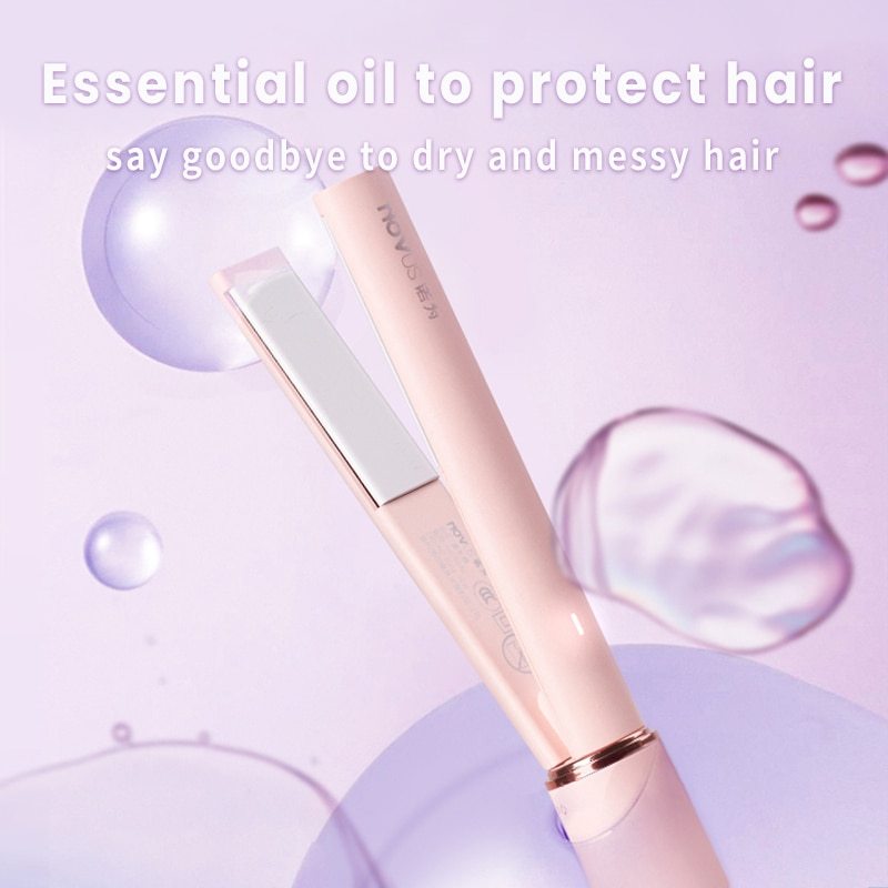 Mini Portable Hair Straightener for Bangs – Compact Flat Iron for Quick Styling and Travel