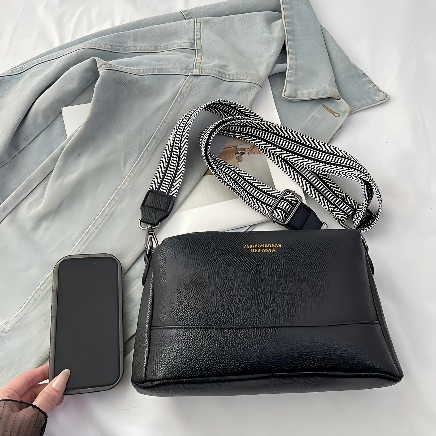 Women’s PU Leather Crossbody Bag – Fashionable Multi-Functional Shoulder Bag for Daily Commuting