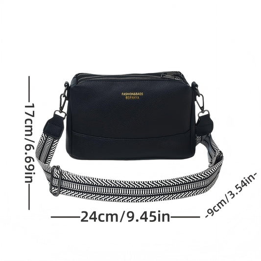 Women’s PU Leather Crossbody Bag – Fashionable Multi-Functional Shoulder Bag for Daily Commuting