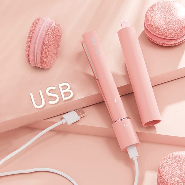 Mini Portable Hair Straightener for Bangs – Compact Flat Iron for Quick Styling and Travel