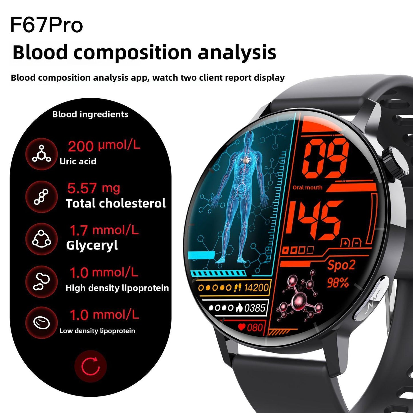 1.41-inch Health Smartwatch with Fitness Tracker, Heart Rate & Blood Oxygen Monitoring